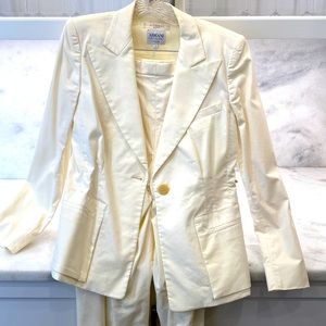 Armani off white cotton suit size 42 (6)